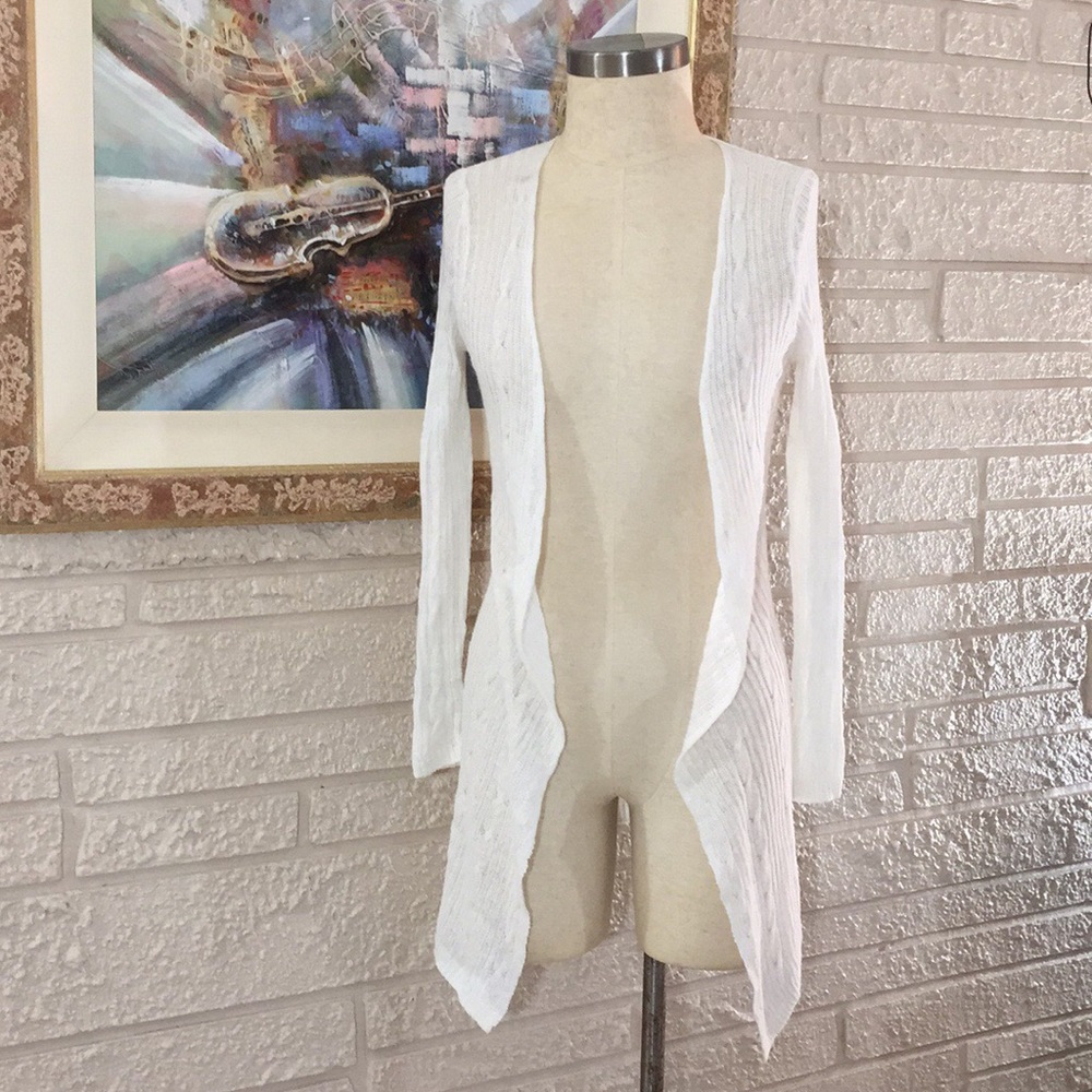 Kier+J Lightweight Cable Knit Design Cardigan
